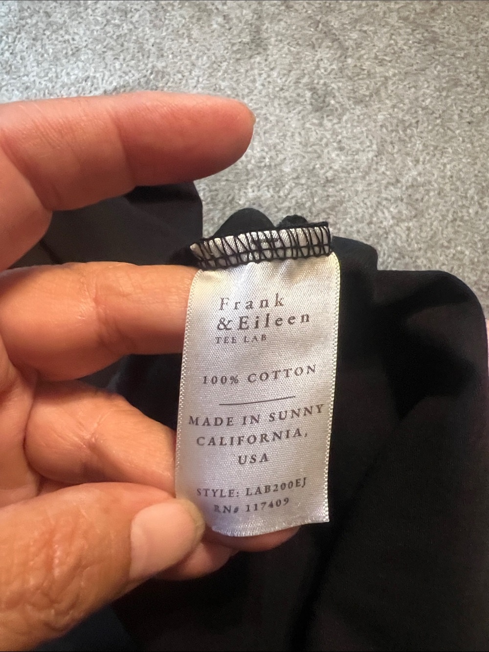 Frank & Eileen black shirt sleeve top - Picture 7 of 7